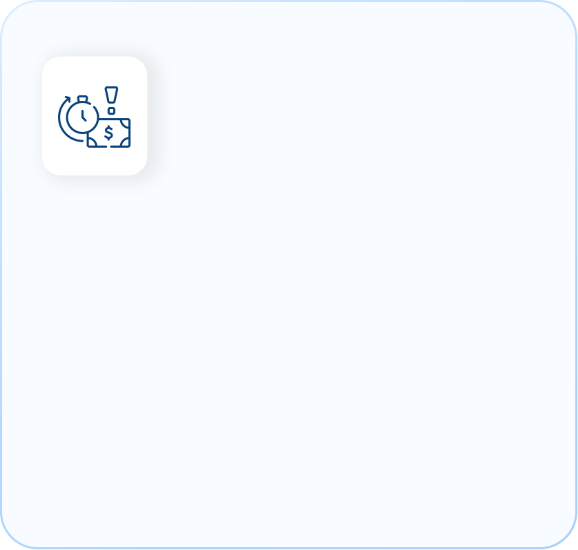reduced late payment debt icon